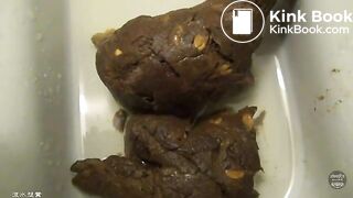 Epic thick turd in men toilet