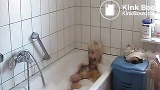 Good Wife Getting Shat On in the Tub