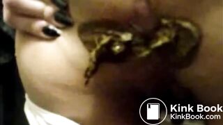 Redbone Ebony Pooping