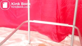 Creamy shit orgasm on the chair