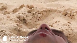 human toilet at beach - german