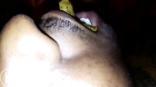 Ebony poo in mouth