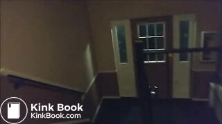 HAIRY CUNT SNEAKING AROUND THE BUILDING