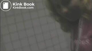 Pretty blonde girl poops