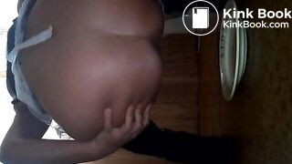 Mistress Pooping for her Slave on a Plate