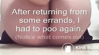 Hot preggo shits her white panties