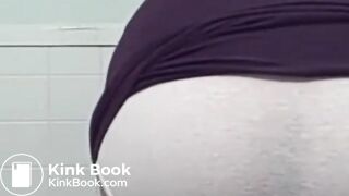 Hot preggo shits her white panties