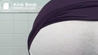 Hot preggo shits her white panties