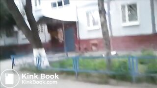 drunk russian girl passed out after pooping in the street - uncensored version