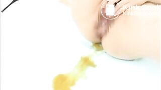 Jap Girl Enema Poop While Masturbating
