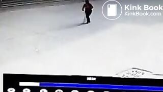 Chinese woman poops in public