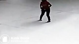 Chinese woman poops in public