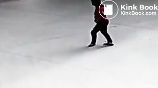 Chinese woman poops in public