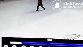 Chinese woman poops in public