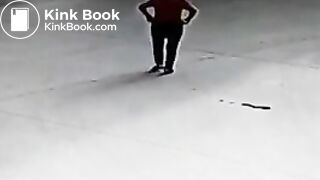 Chinese woman poops in public