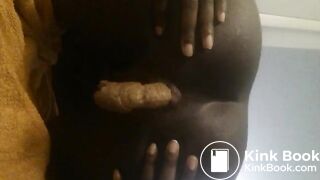Black girl pooping