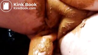 Fisting a BBW scat slut