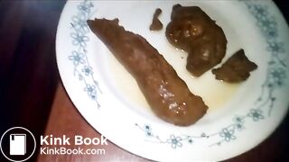 Russian Mistress Shitting on a Balcony, Commenting the Prosess