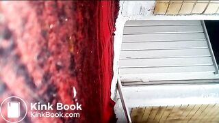 Russian Mistress Shitting on a Balcony, Commenting the Prosess