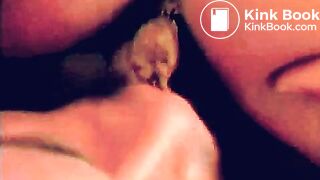 Girl defecating in hungry man mouth