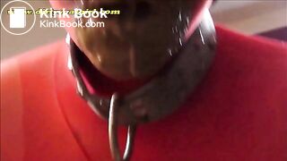 scat slave Victoria in red nylons