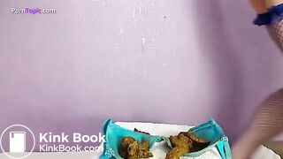 Girl smearing & eating