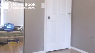 Blonde poops on the floor