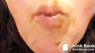 GIRL SWALLOWING SHIT IN PUBLIC BATHROOM