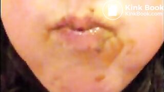 GIRL SWALLOWING SHIT IN PUBLIC BATHROOM