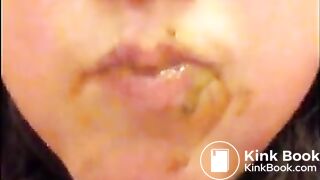 GIRL SWALLOWING SHIT IN PUBLIC BATHROOM