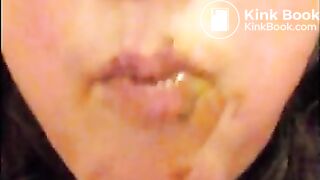 GIRL SWALLOWING SHIT IN PUBLIC BATHROOM