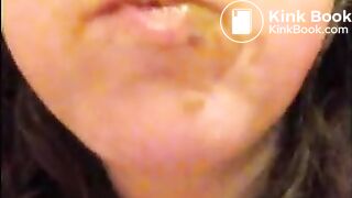 GIRL SWALLOWING SHIT IN PUBLIC BATHROOM