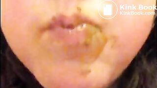 GIRL SWALLOWING SHIT IN PUBLIC BATHROOM