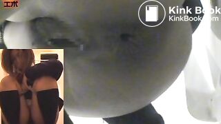 Pulling food from her ass