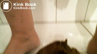 Solid poop with added vaginal surprise