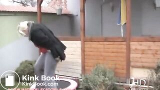 shitting on sex trampoline