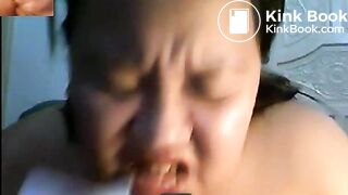 Chubby Filipina Scat Wife Pees Shits Then Eats It on Skype for Me