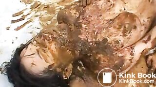 Japanese girls shit  on and fuck another Japanese girl 2