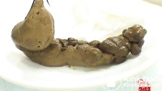 Shit on a plate and examine the shit 7