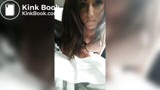 Woman shitting in car