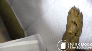 Young Pretty Asian Poop on Sofa Dirty Girl