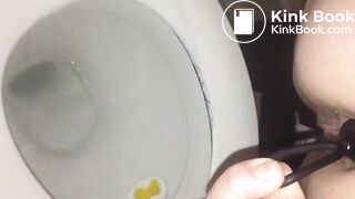 Anal beads coming out! She loves them