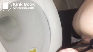 Anal beads coming out! She loves them