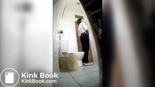 woman has diarrhea in public toilet!