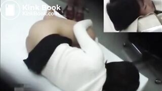 Constipated Japanese girl's clinic enema