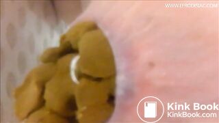 Releasing big poop in the bath