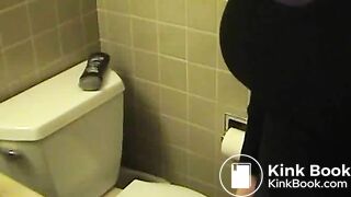 A girl pissing and pooping