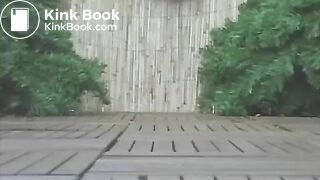 Steaming poop on outside decking