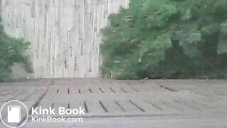 Steaming poop on outside decking