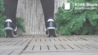 Steaming poop on outside decking